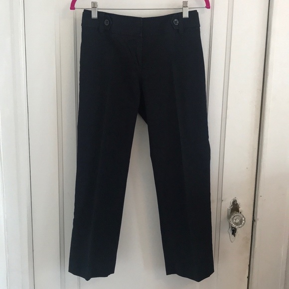 ANN TAYLOR Navy Crapri Pants, SZ 0 - Picture 2 of 7